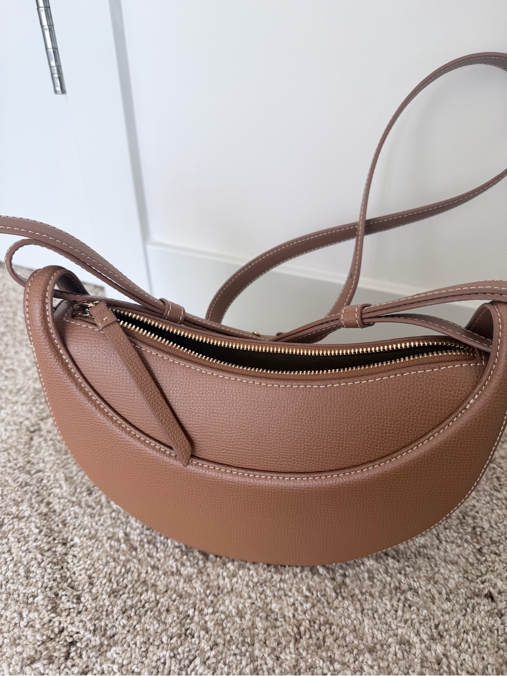 Polene Tan Brown camel numero dix Crossbody shoulder bag - Picture 2 of 3